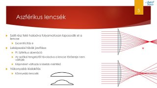 Aszférikus lencsék geometriája, képalkotása és decentrálása